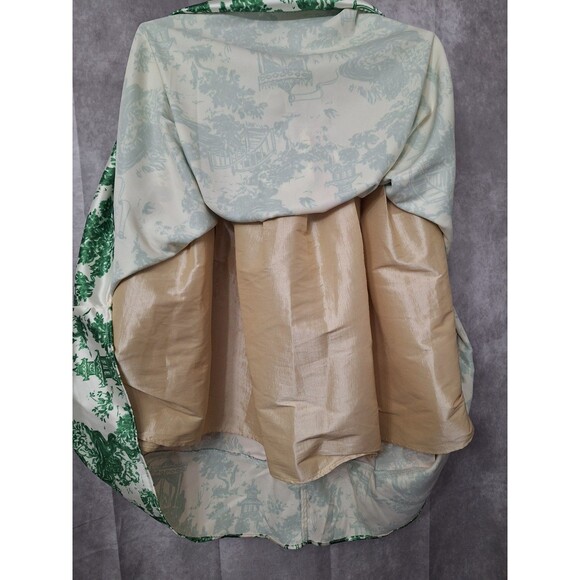 Lake Lady Graphic Print Circle Skirt Sz Small Pocket Oriental Derby Formal Party - Picture 9 of 13